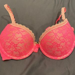 Aerie Hot Pink Lace Bridget Bra 34B